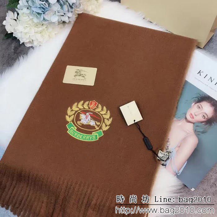 BURBERRY巴寶莉 2018年度最新力作極品 刺繡時尚圍巾 LLWJ6718